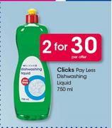 Clicks Pay Less Dishwashing Liquid-2 x 750ml