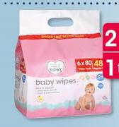 Clicks Made 4 Baby 80 Baby Wipes-Each