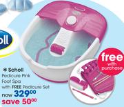 Scholl Pedicure Pink Foot Spa+ Free Pedicure Set