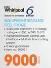 Whirlpool 363Ltr Upright Stainless Steel Fridge Each