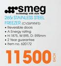 Smeg 265Ltr Stainless Steel Freezer CV26PXNF3 Eacj