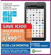X-Touch 7" Fondi Tablet