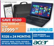 Acer Notebook Plus 7" Tablet & Bag