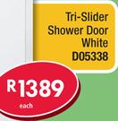 Tri-Slider Shower Door White D05338