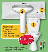Astra/Melisa 7-Piece Bathroom Suite With Close-Coupled Front-Flushing Toilet-Per Set