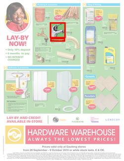 Hardware Warehouse Gauteng : We'll Help You Build Now (26 Sep - 9 Oct 2015), page 4