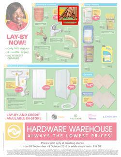 Hardware Warehouse Gauteng : We'll Help You Build Now (26 Sep - 9 Oct 2015), page 4