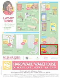 Hardware Warehouse Gauteng : We'll Help You Build Now (26 Sep - 9 Oct 2015), page 4