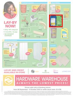 Hardware Warehouse Gauteng : We'll Help You Build Now (26 Sep - 9 Oct 2015), page 4