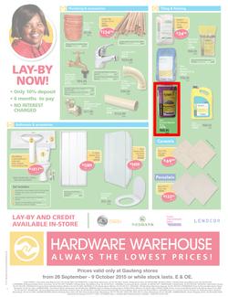 Hardware Warehouse Gauteng : We'll Help You Build Now (26 Sep - 9 Oct 2015), page 4
