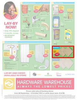 Hardware Warehouse Gauteng : We'll Help You Build Now (26 Sep - 9 Oct 2015), page 4