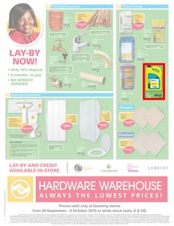 Hardware Warehouse Gauteng : We'll Help You Build Now (26 Sep - 9 Oct 2015), page 4