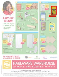 Hardware Warehouse Gauteng : We'll Help You Build Now (26 Sep - 9 Oct 2015), page 4