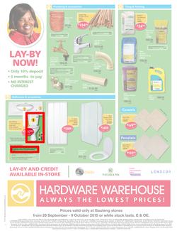 Hardware Warehouse Gauteng : We'll Help You Build Now (26 Sep - 9 Oct 2015), page 4
