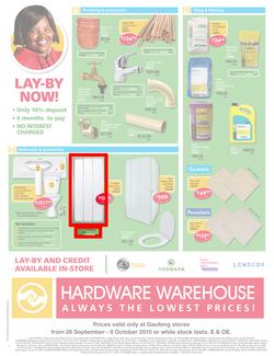 Hardware Warehouse Gauteng : We'll Help You Build Now (26 Sep - 9 Oct 2015), page 4