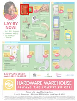 Hardware Warehouse Gauteng : We'll Help You Build Now (26 Sep - 9 Oct 2015), page 4
