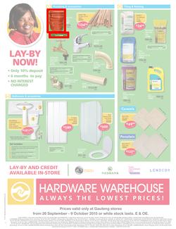 Hardware Warehouse Gauteng : We'll Help You Build Now (26 Sep - 9 Oct 2015), page 4