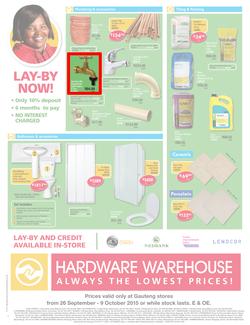 Hardware Warehouse Gauteng : We'll Help You Build Now (26 Sep - 9 Oct 2015), page 4