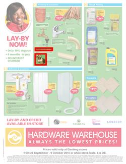 Hardware Warehouse Gauteng : We'll Help You Build Now (26 Sep - 9 Oct 2015), page 4