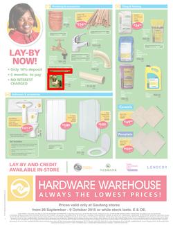 Hardware Warehouse Gauteng : We'll Help You Build Now (26 Sep - 9 Oct 2015), page 4