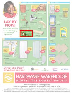 Hardware Warehouse Gauteng : We'll Help You Build Now (26 Sep - 9 Oct 2015), page 4