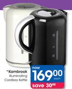 Kambrook Illuminating Cordless Kettle-Each