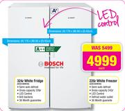 Bosch 324L White Fridge KSV33NW30 / 220L White Freezer GSV33VW30-Each