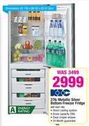 KIC 276L Metallic Silver Bottom Freezer Fridge KBF 630 / 1 ME