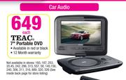 Teac 7" Portable DVD Each