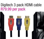 Digitech 3-Pack HDMI Cable-Per Pack