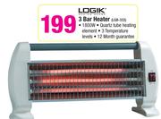 Logik 3 Bar Heater LGB-333