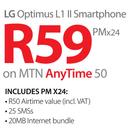 LG Optimus L1 II Smartphone-On MTN Any Time 50