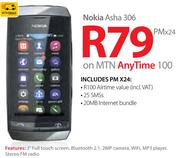 Nokia Asha 306-On MTN Any Time 200