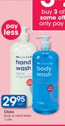 Clicks Body Or Hand Wash-1 Litre Each