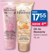 Oh So Heavenly Hand Cream-75ml Each