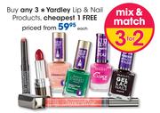 Yardley Lip & Nail Products-Each