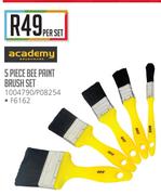 Academy 5 Piece Bee Paint Brush Set-Per Set