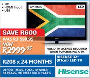Hisense 32"(81cm) LED TV