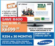 Samsung 40"(102cm) LED TV