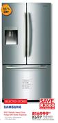 Samsung RF67 Metallic French Door Fridge With Water Dispenser