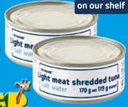 PnP No Name Shredded Tuna In Salt Water-170g Each