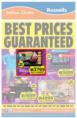 Joshua Doore & Russells : Best Prices Guaranteed (7 Sep  - 20 Sep 2015), page 4
