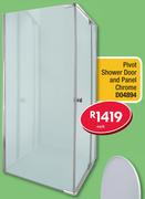 Pivot Shower Door And Panel Chrome D04894-Each