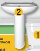 Melisa Deluxe Courier Basin & Pedestal S07835-Each