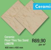 Ceramic Floor Tiles Tau Sand 400x400mm L09378-Per sqm