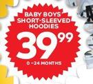 Baby Boys Short Sleeved Hoodies (0-24 Months)