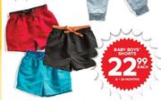 Baby Boys Shorts (0-24 Months)-Each