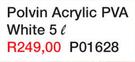 Polvin Acrylic PVA White-5L