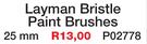 Layman Bristle Paint Brushes-25mm