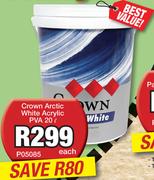 Crown Arctic White Acrylic PVA-20L